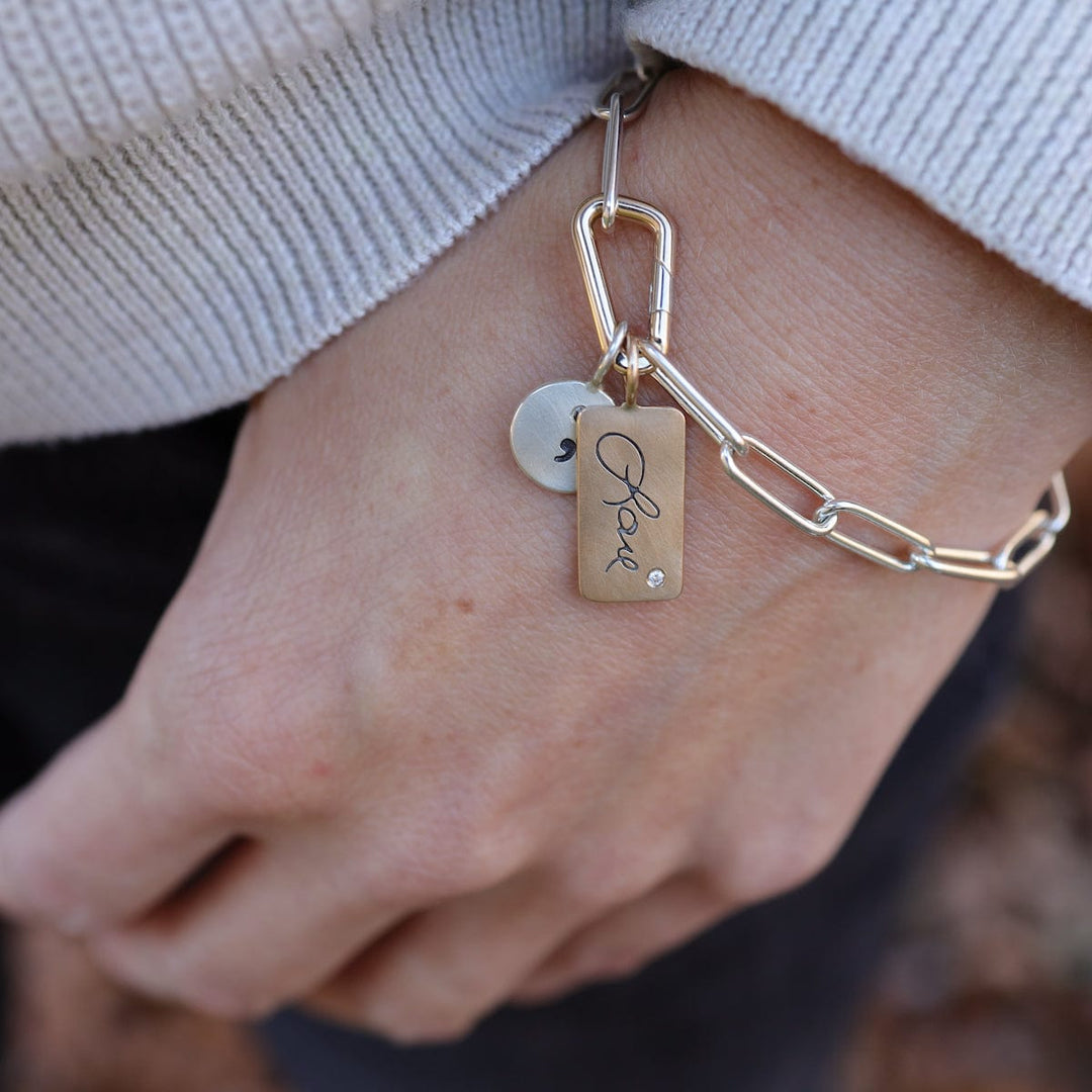 Carabiner Bracelet ~ 5.2mm Sterling Silver Link Chain