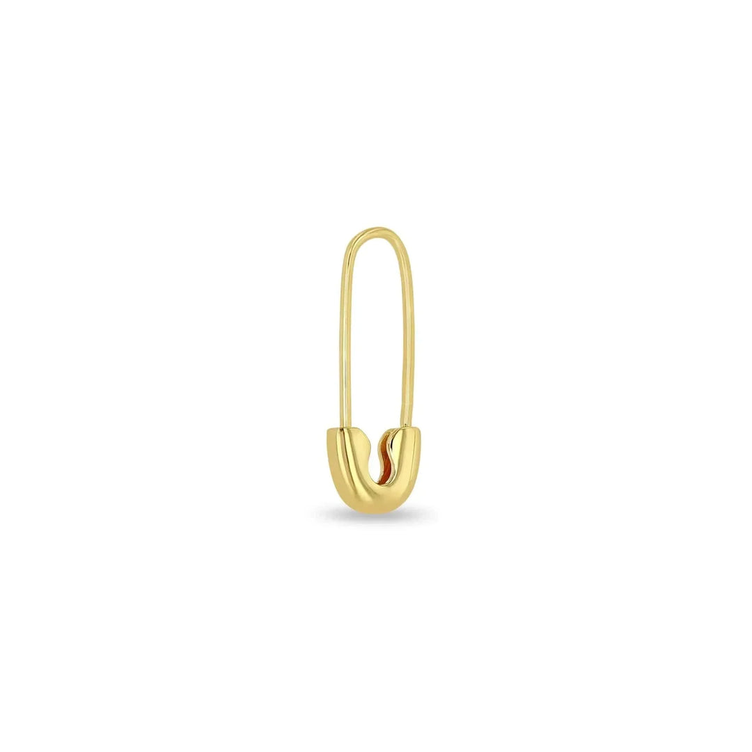 EAR-14K 14k Gold Safety Pin Threader Earring - Sold as a Single