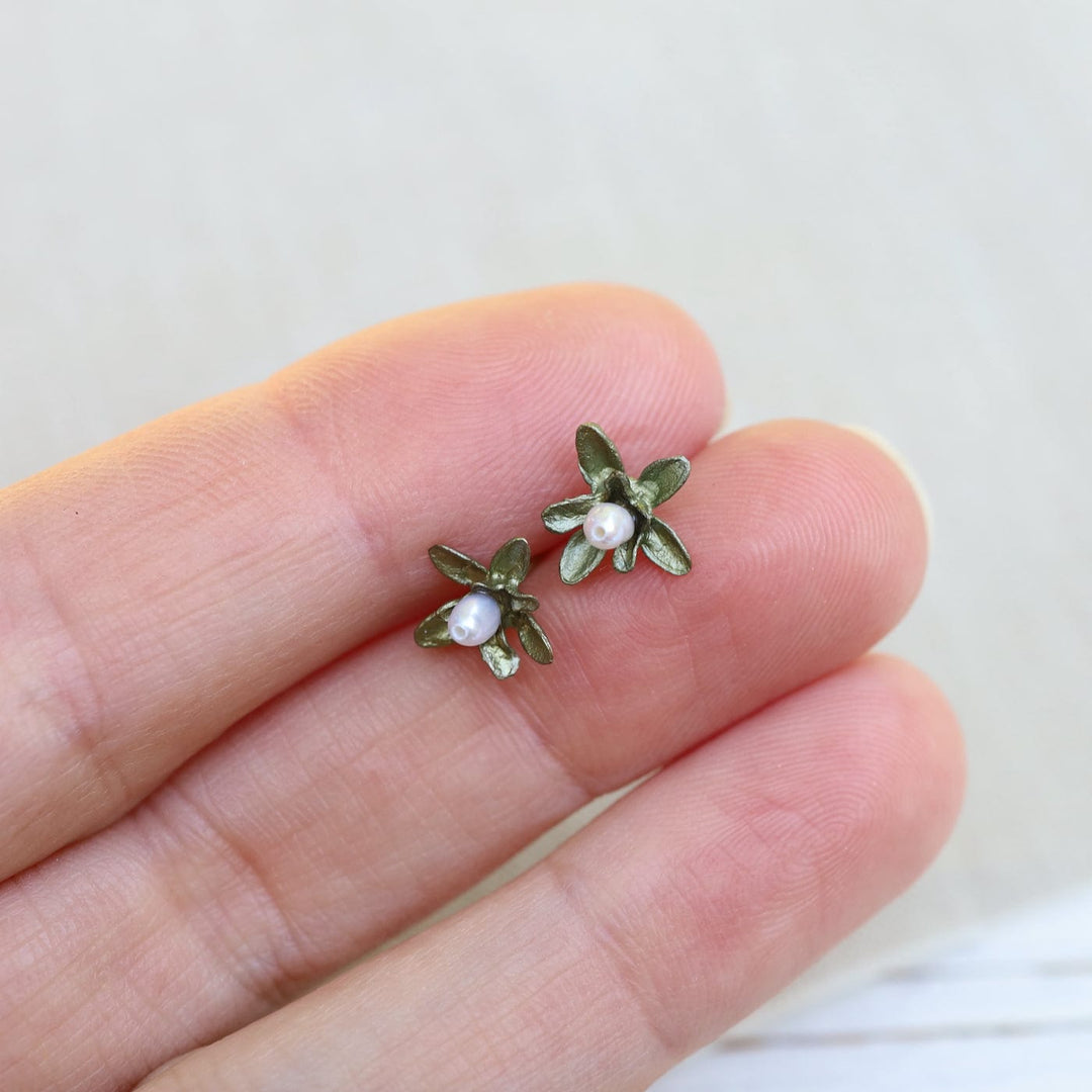 Flowering Thyme Stud Post Earrings