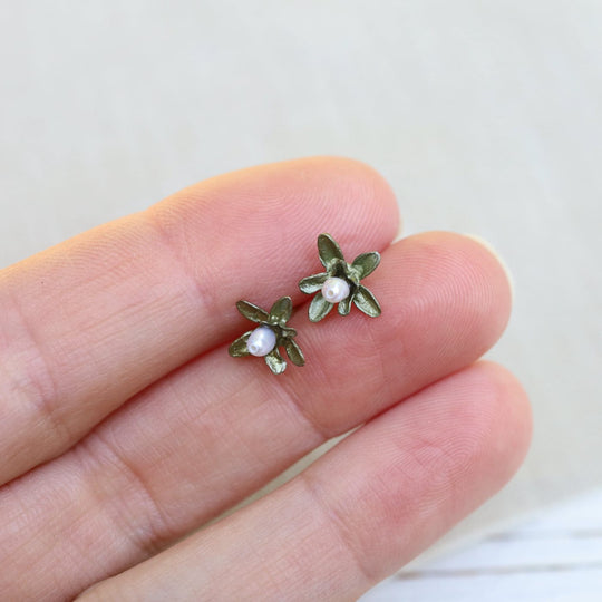 Flowering Thyme Stud Post Earrings