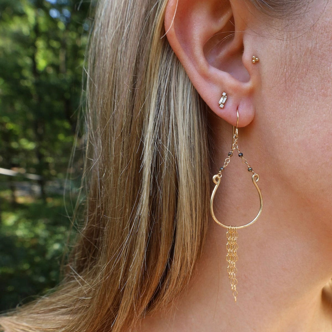 Pyrite Horseshoe Dangle Earrings