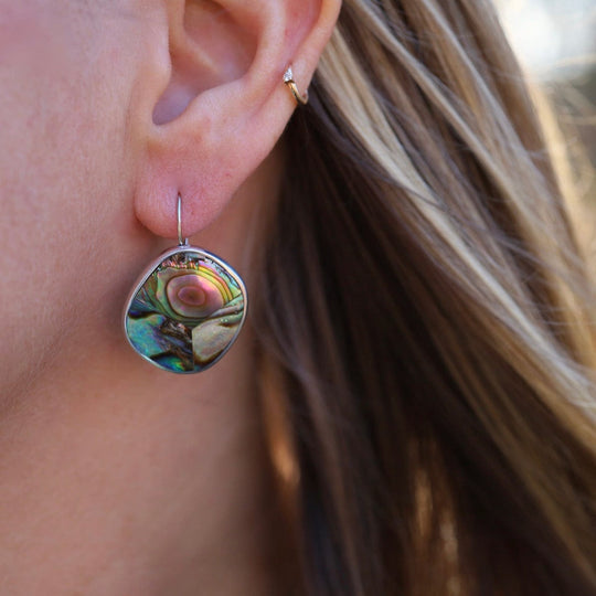 Paua Kidney Resin Earrings