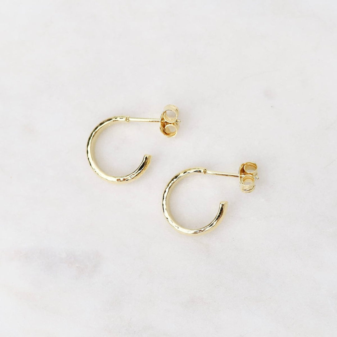 Small Finely Hammered Hoops