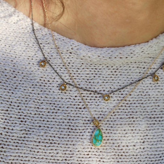 Jamie Joseph Teardrop Sonoran Mountain Turquoise Necklace