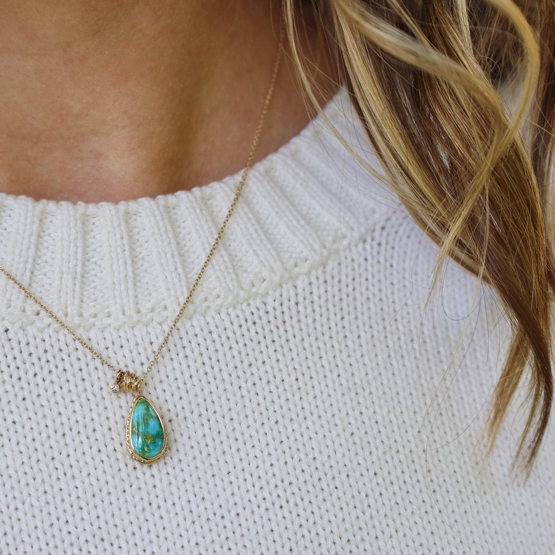 Jamie Joseph Teardrop Sonoran Mountain Turquoise Necklace