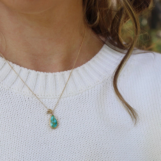 Jamie Joseph Teardrop Sonoran Mountain Turquoise Necklace