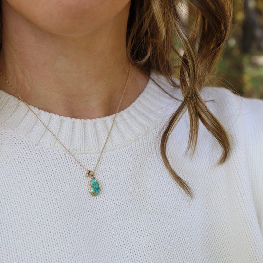 Jamie Joseph Teardrop Sonoran Mountain Turquoise Necklace