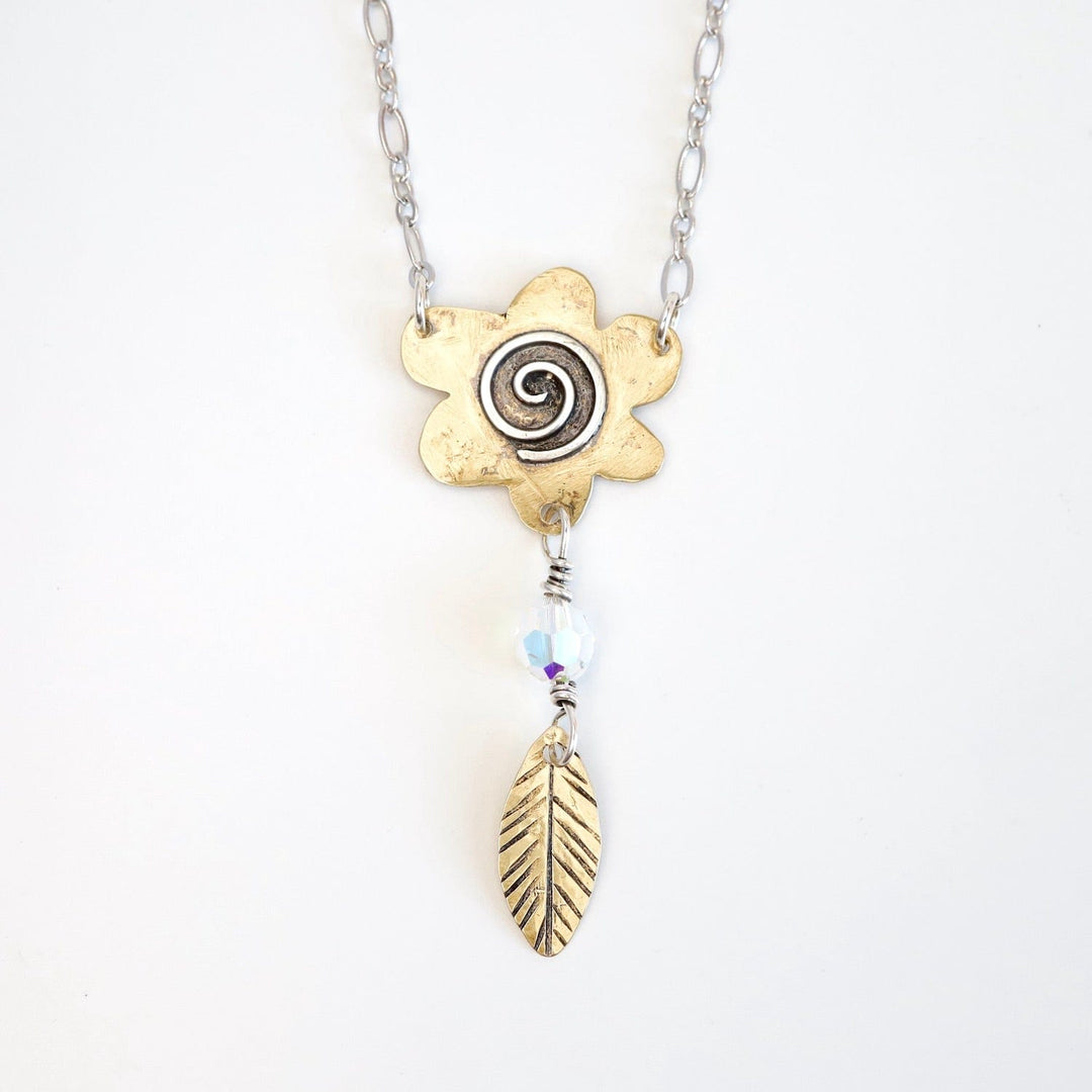 NKL Mixed Metal Flower Power Necklace