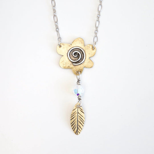 NKL Mixed Metal Flower Power Necklace