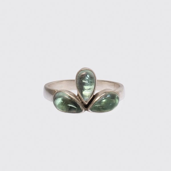 RNG Apatite Glowing Lotus Blossom Ring  - Sterling Silver